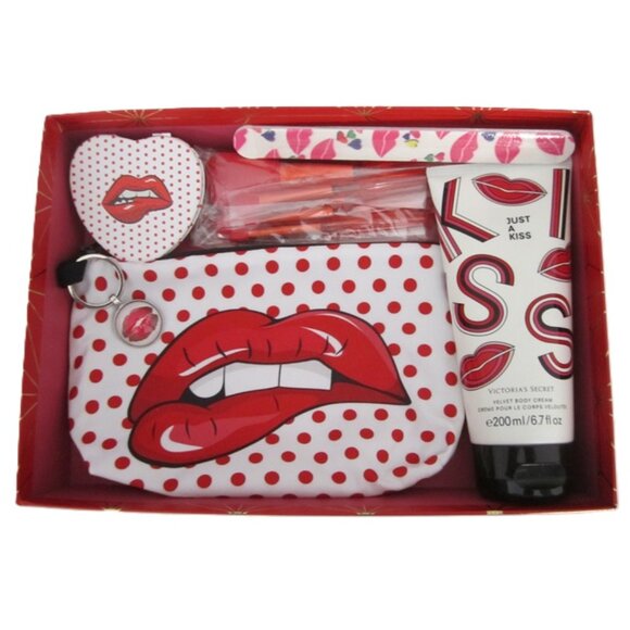 Cosmetic Bag Gift Set Mouth & Victoria's Secret Just A Kiss NEW - Picture 1 of 6